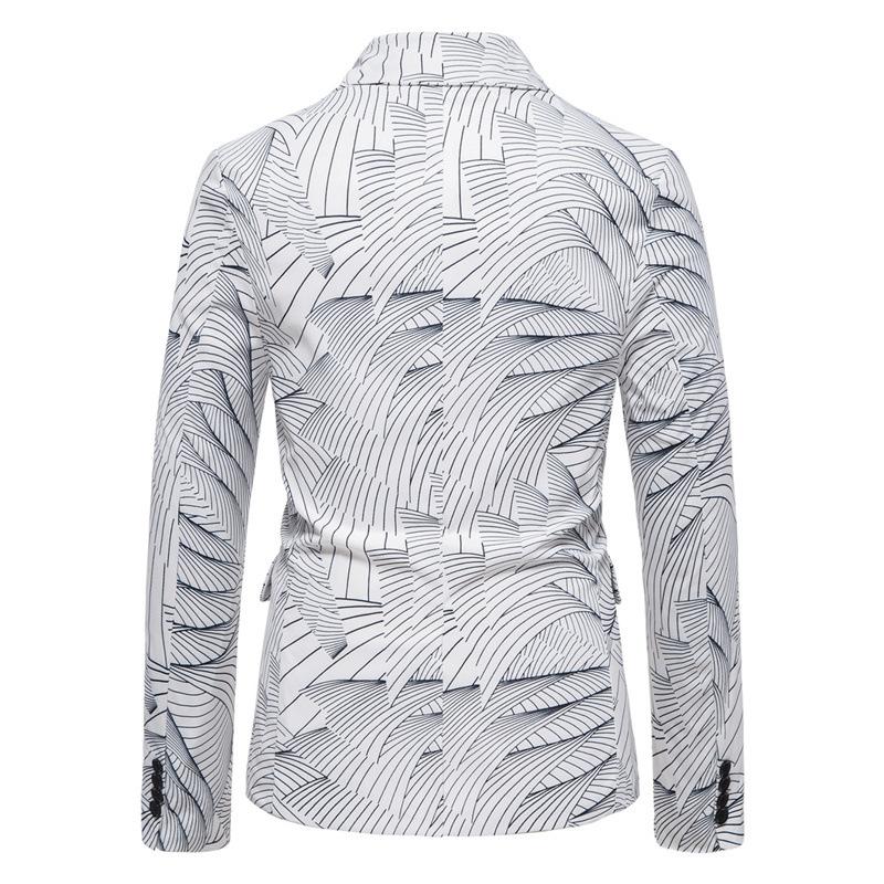 Mens Printed Multi-Pocket Blazer 17967733X