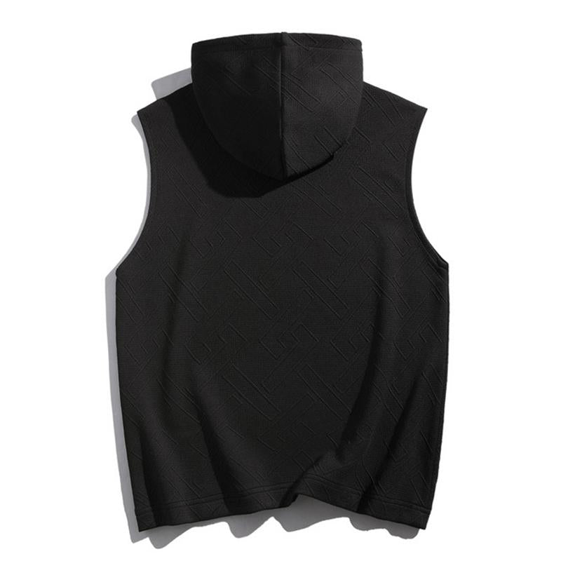 Mens Casual Thin Loose Sleeveless Hooded Sports Tank Top 53830490M