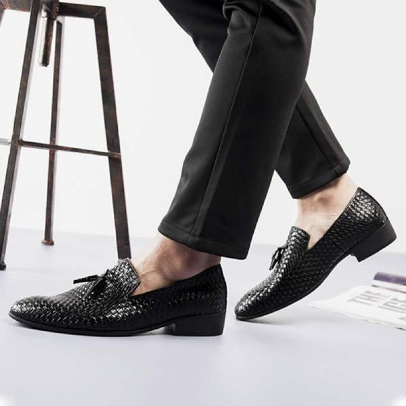 MENS WOVEN LEATHER SHOES 21875028