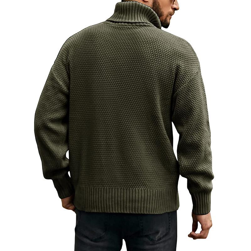 Mens Turtleneck Long Sleeve Pullover Knit Sweater 04672420M