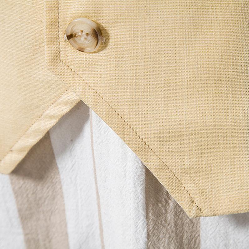 Mens Vintage Cotton Linen V Neck Vest 21832961X