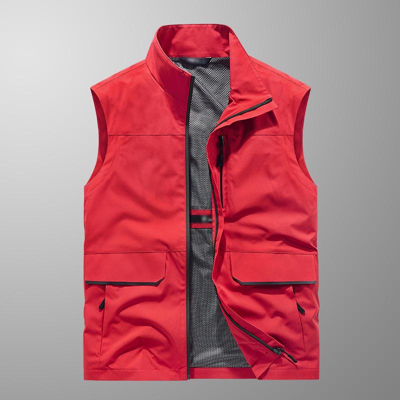 Mens Casual Outdoor Quick-drying Multi-pocket Thin Loose Vest 63889609M