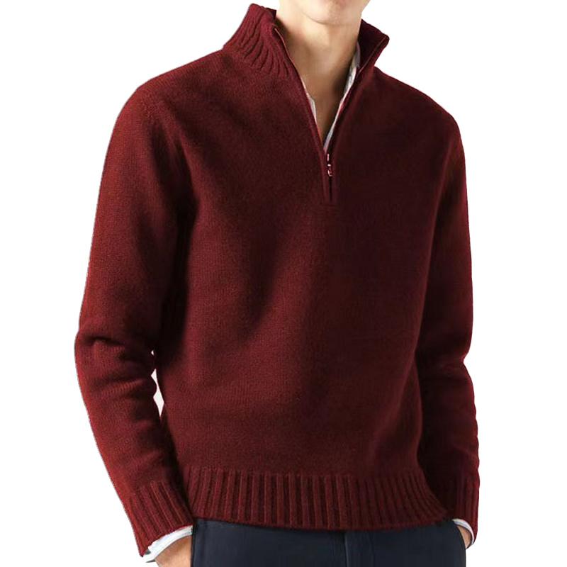 Mens Half Turtleneck Zipper Sweater 80664882X
