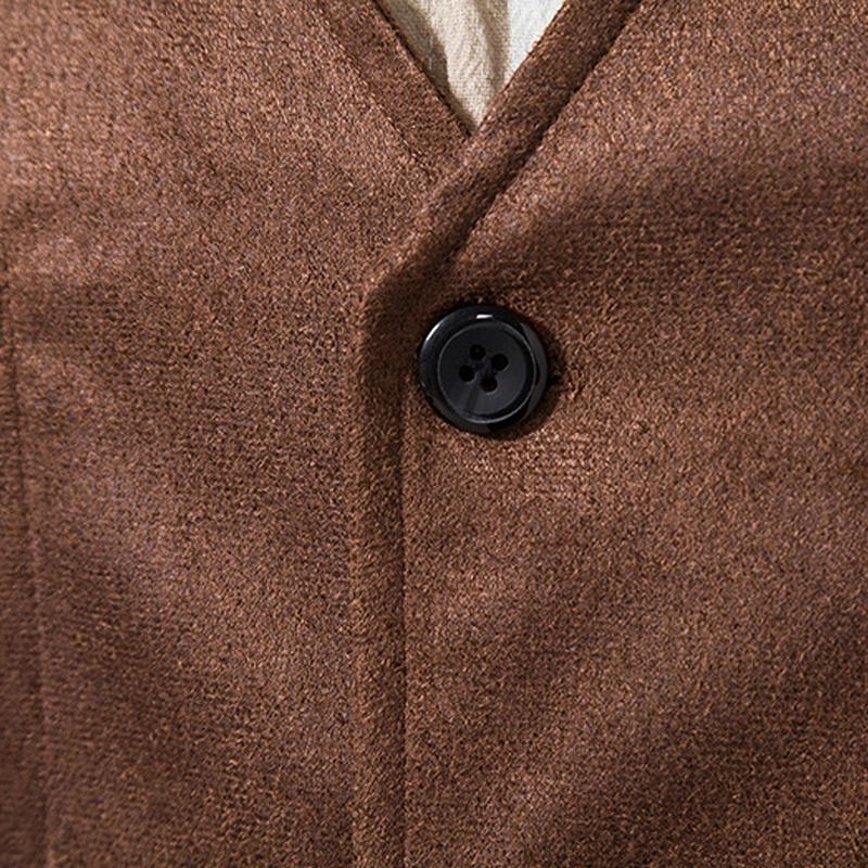 Mens Vintage V Neck Suede Vest 00119739X