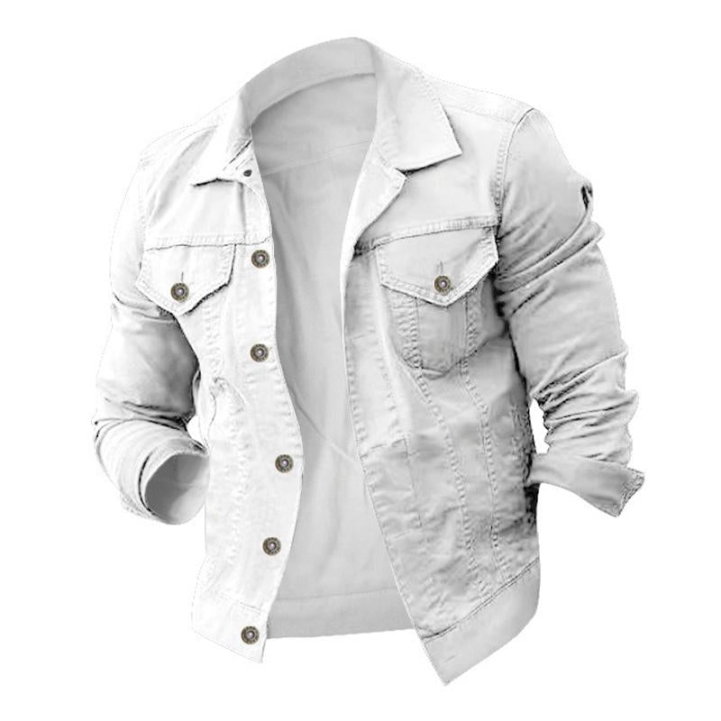 Mens Solid Color Lapel Jacket 01754287X