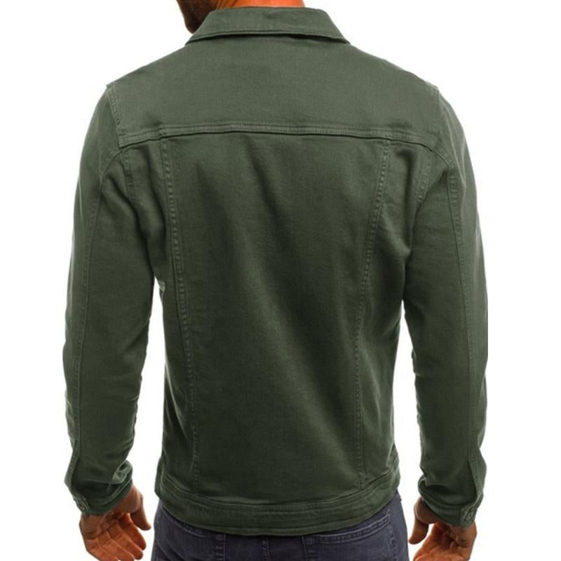 Mens Casual Solid Color Button Lapel Jacket 02134545M