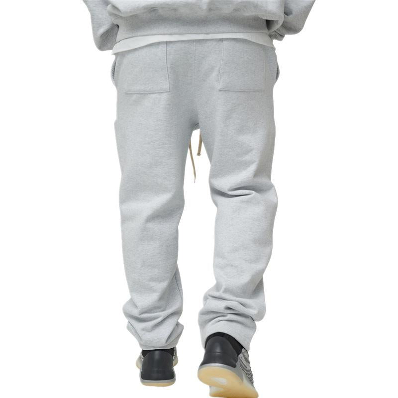 Mens Casual Solid Color Loose Drawstring Sweatpants 77682554Y