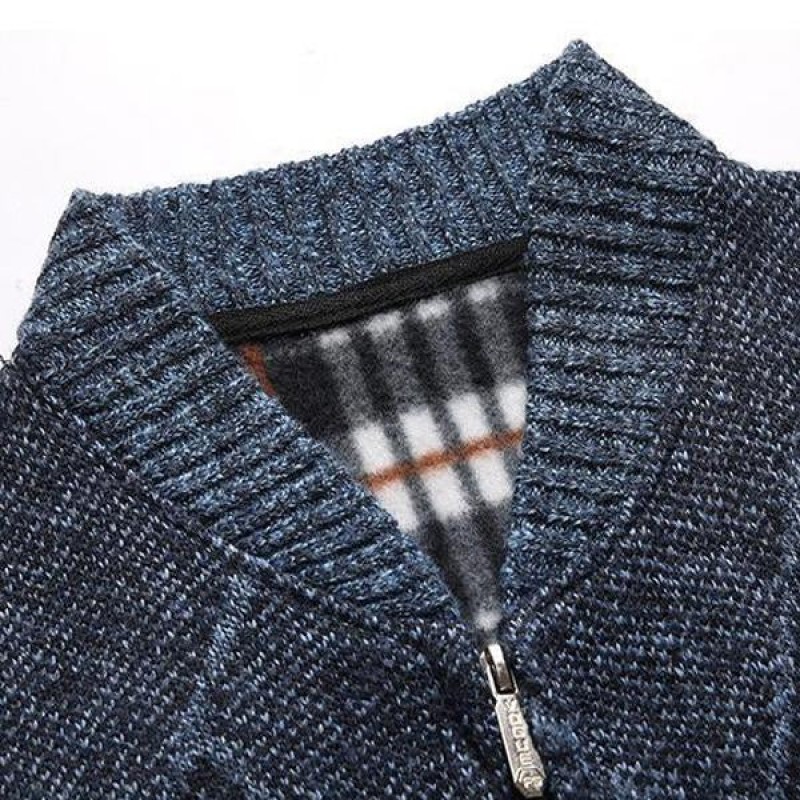 Mens Fleece Thick Sweater Stand Collar Vest 40742234X