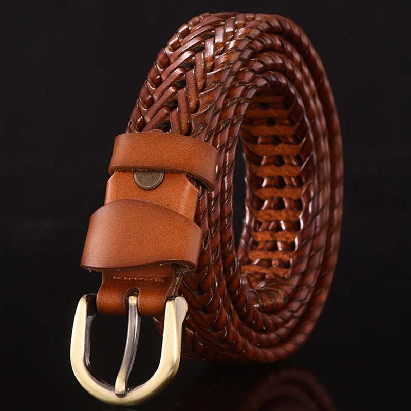 Mens Braided Leather Belt 02378980Q