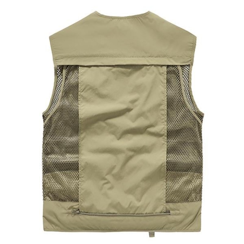 Mens Multi-pocket Outdoor Quick-drying Vest 96825875M