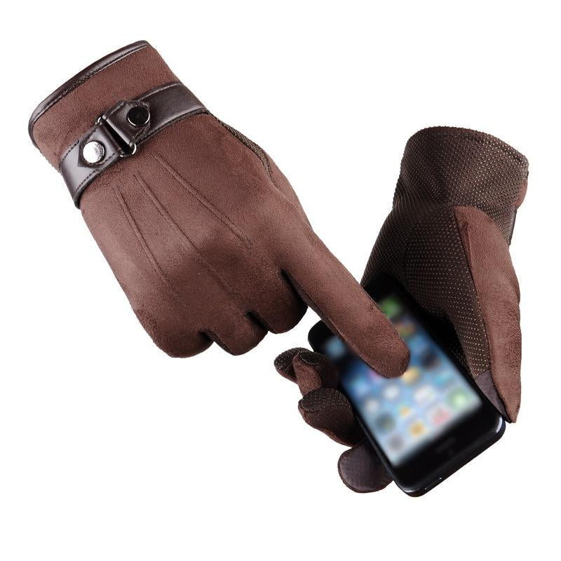 Mens Touchable Mobile Phone Screen Warm Cycling Driving Gloves 86786598Y