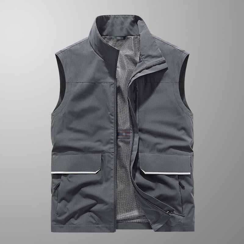 Mens Casual Outdoor Quick-drying Multi-pocket Thin Loose Vest 63889609M