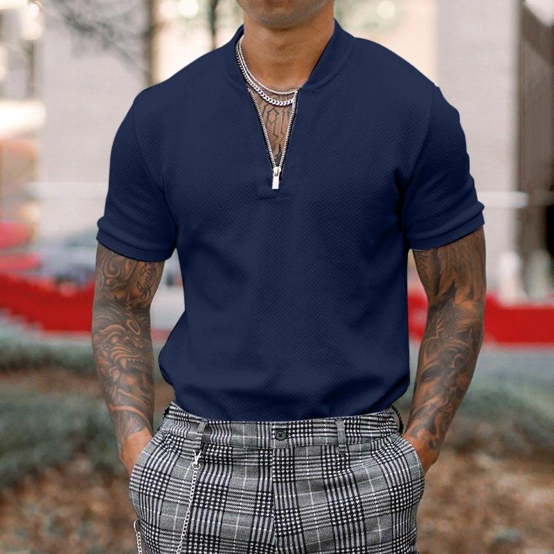Mens Summer Lapel Short Sleeve T-Shirt 84520946M