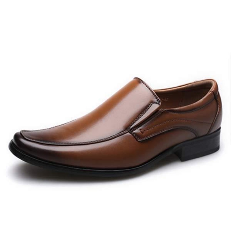MENS SLIP ON SMALL SQUARE LEATHER SHOES 17995831