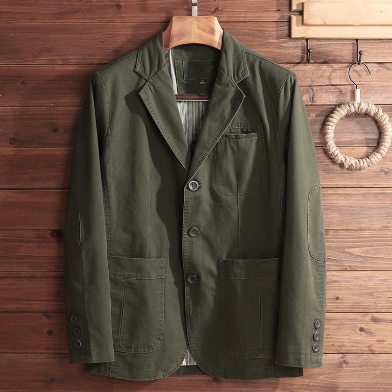 Mens Loose Solid Color Blazer 01103357X