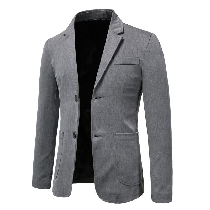 Mens Solid Color Lapel Blazer 81009666X