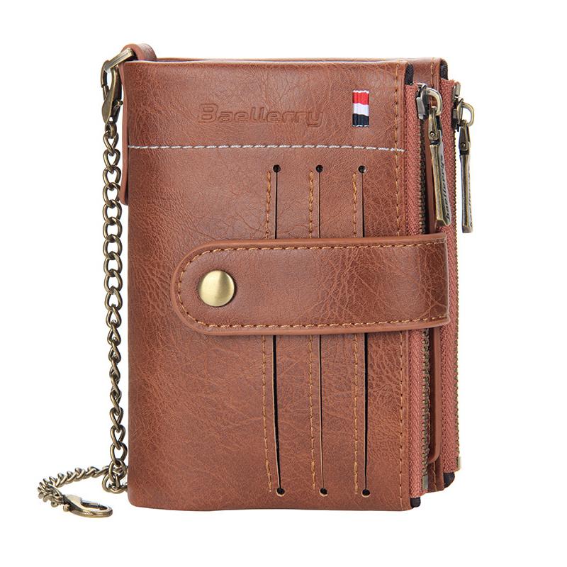 Mens Vintage Letter Zipper Snap Wallet 51317846Y