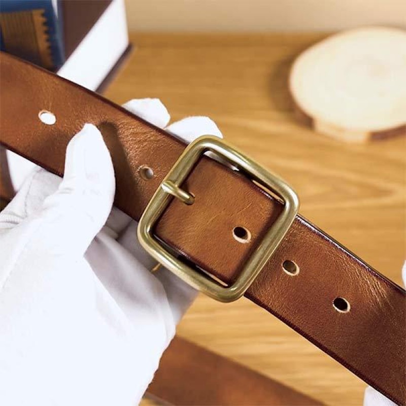 VINTAGE COWHIDE BELT 89302689W