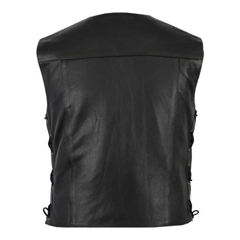 MENS SINGLE BREASTED SIDE TIE VEST 66687698M