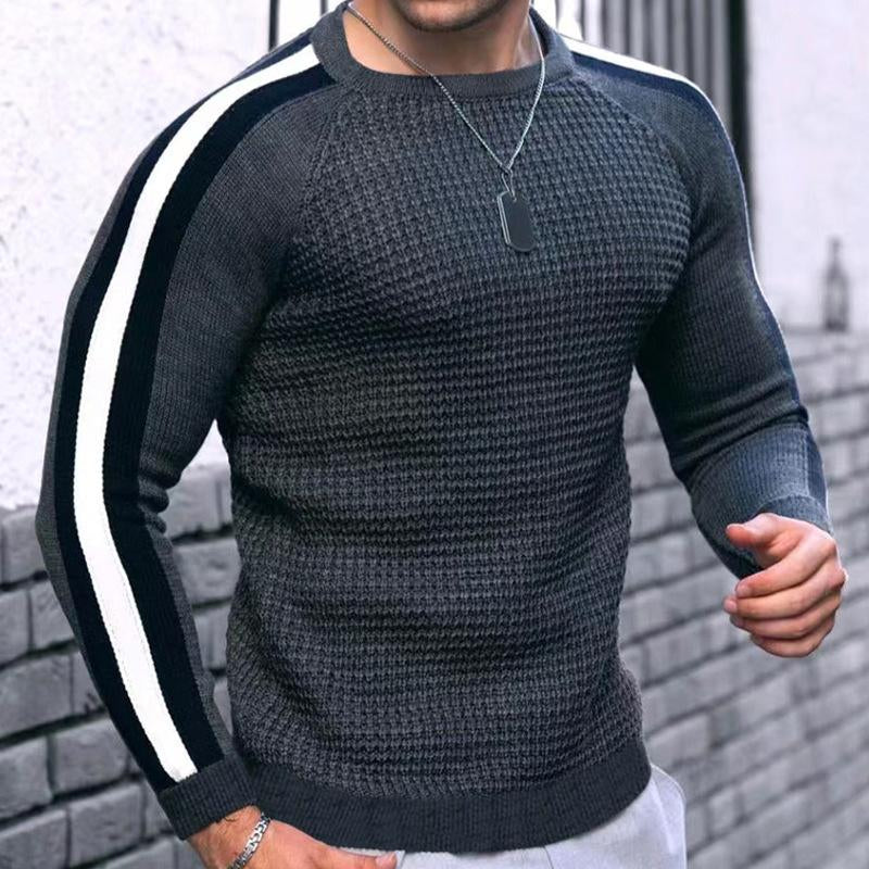 Mens Color Block Long Sleeve Knitwear 07482885Y