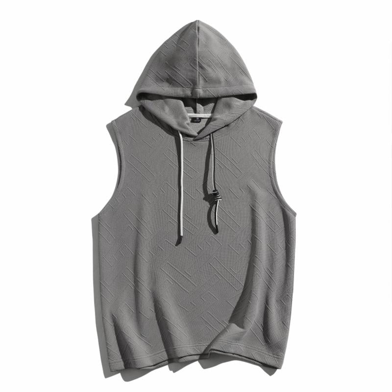 Mens Casual Thin Loose Sleeveless Hooded Sports Tank Top 53830490M