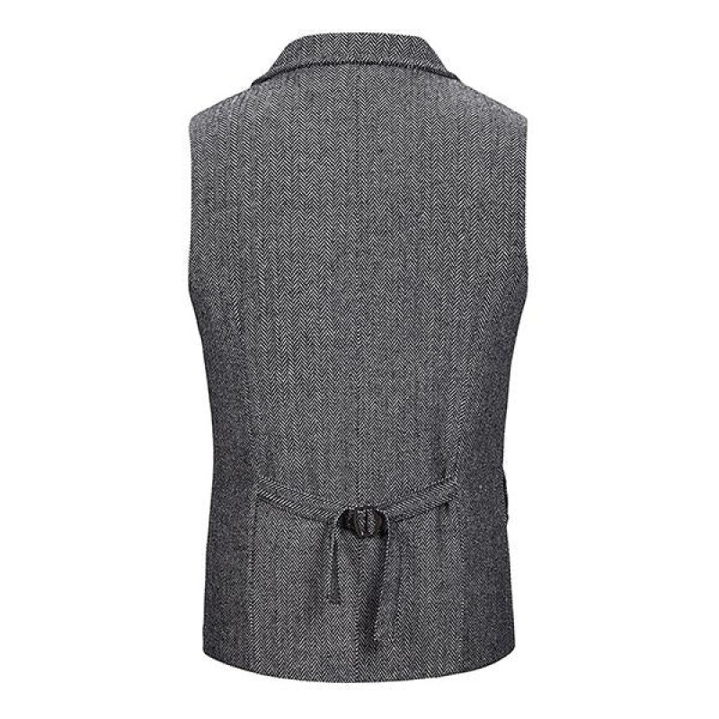 Mens Single Breasted Lapel Vest 81267203M