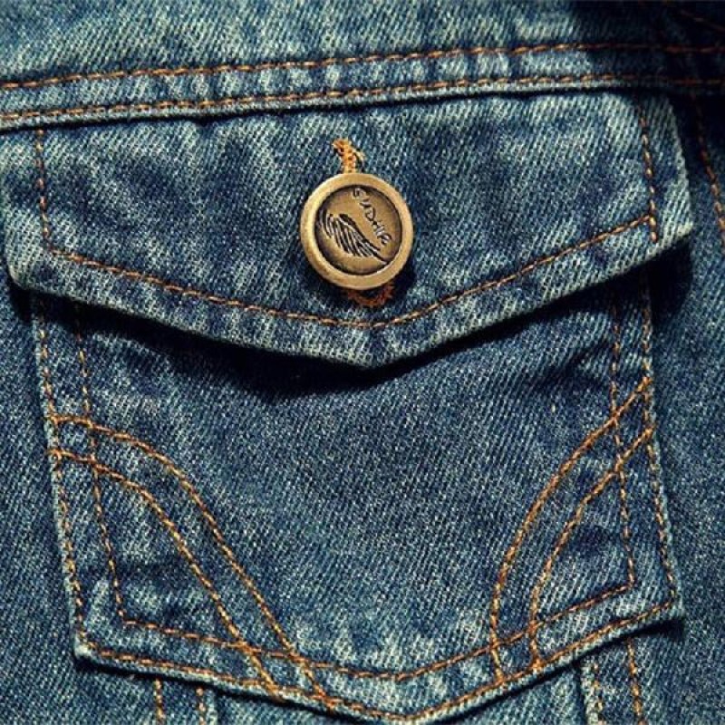 Mens Casual Distressed Frayed Denim Vest 14987136M