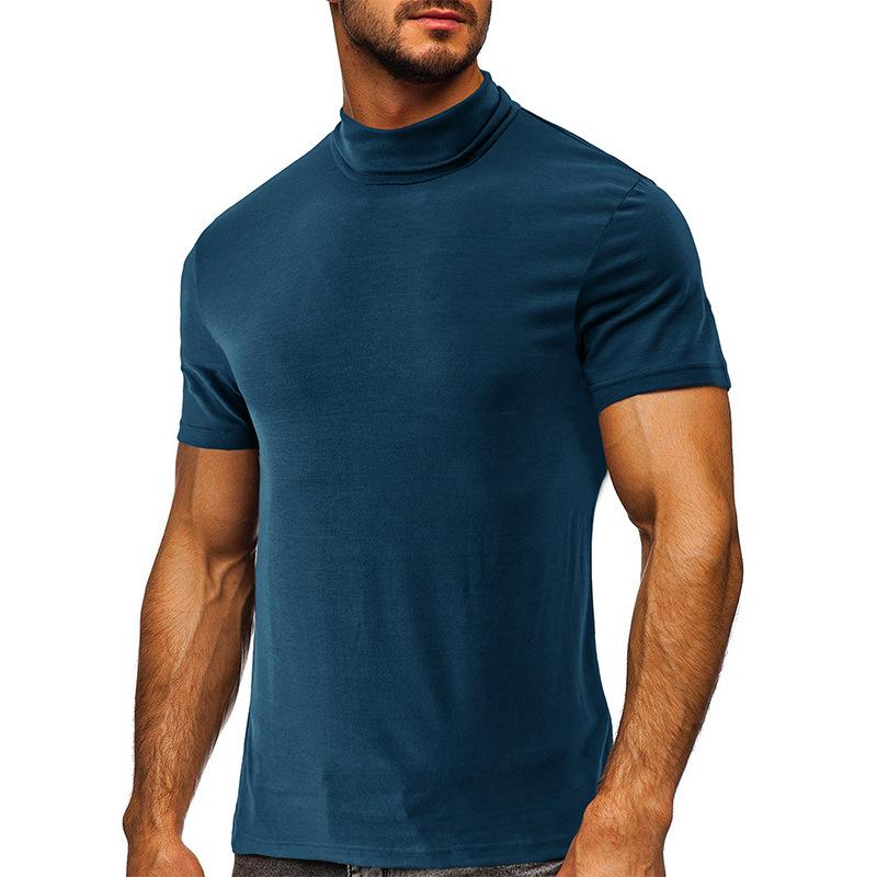 Mens Solid Color High Collar T-shirt 53081692X