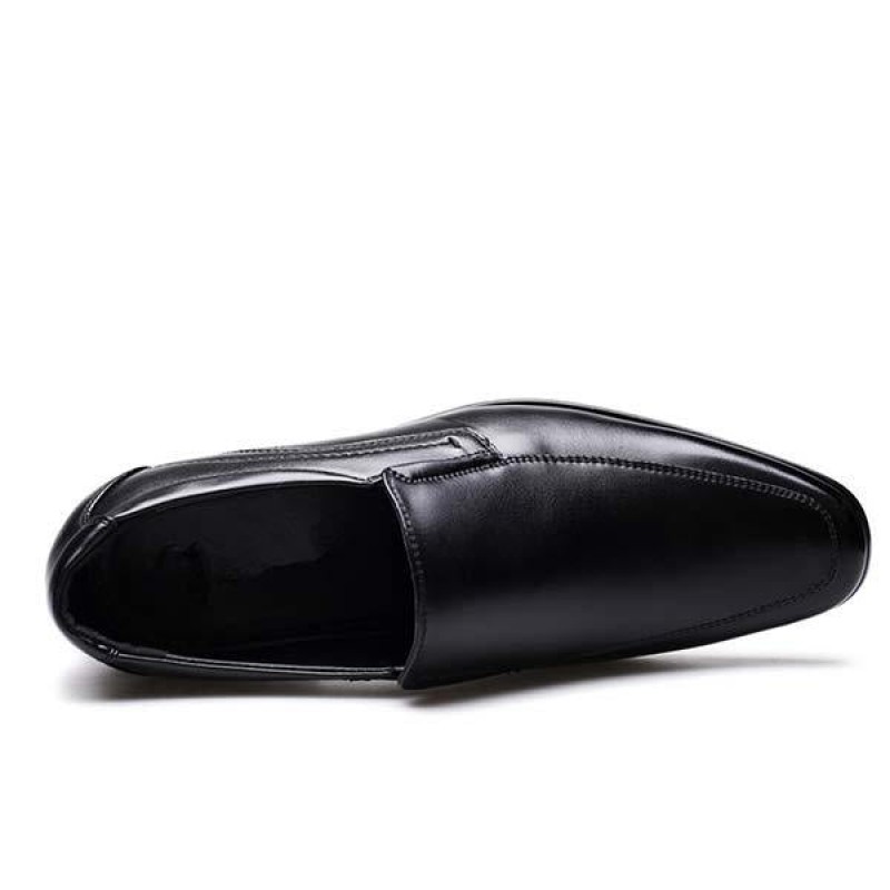 MENS SLIP ON SMALL SQUARE LEATHER SHOES 17995831