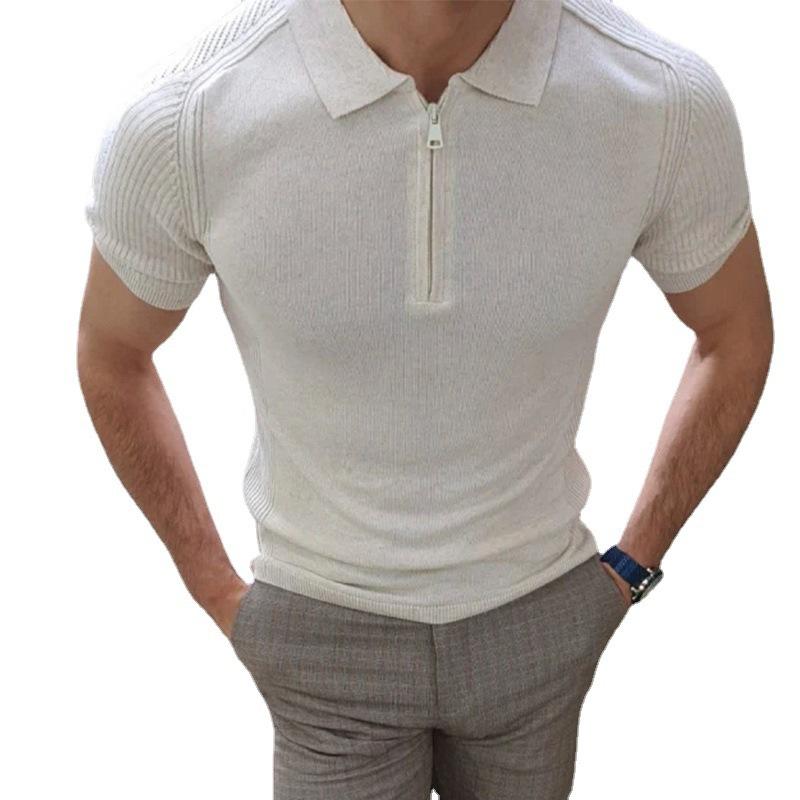 Mens Slim Lapel Short Sleeve POLO Shirt 02428640X