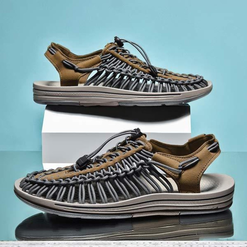 MENS HANDWOVEN BEACH SANDALS 53152187