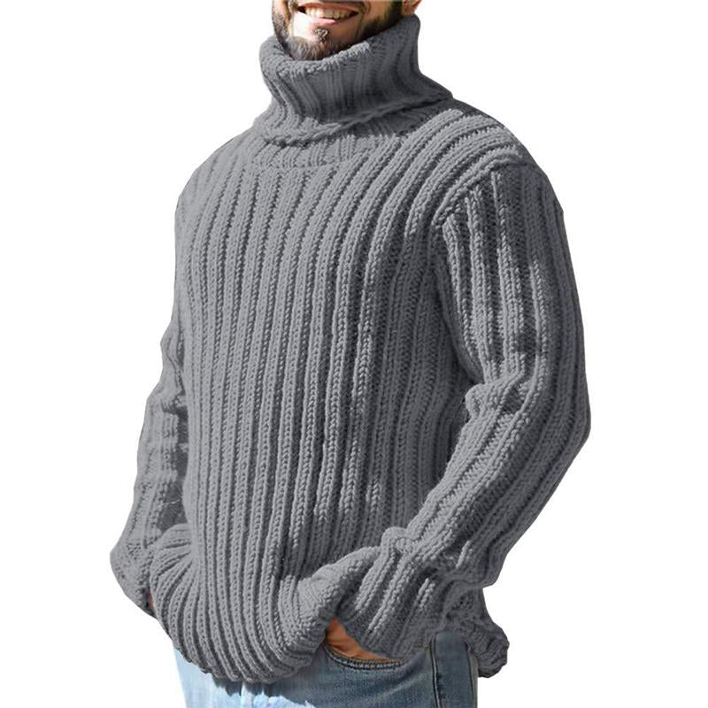 Mens Casual Turtleneck Slim Fit Knit Sweater 65577939M