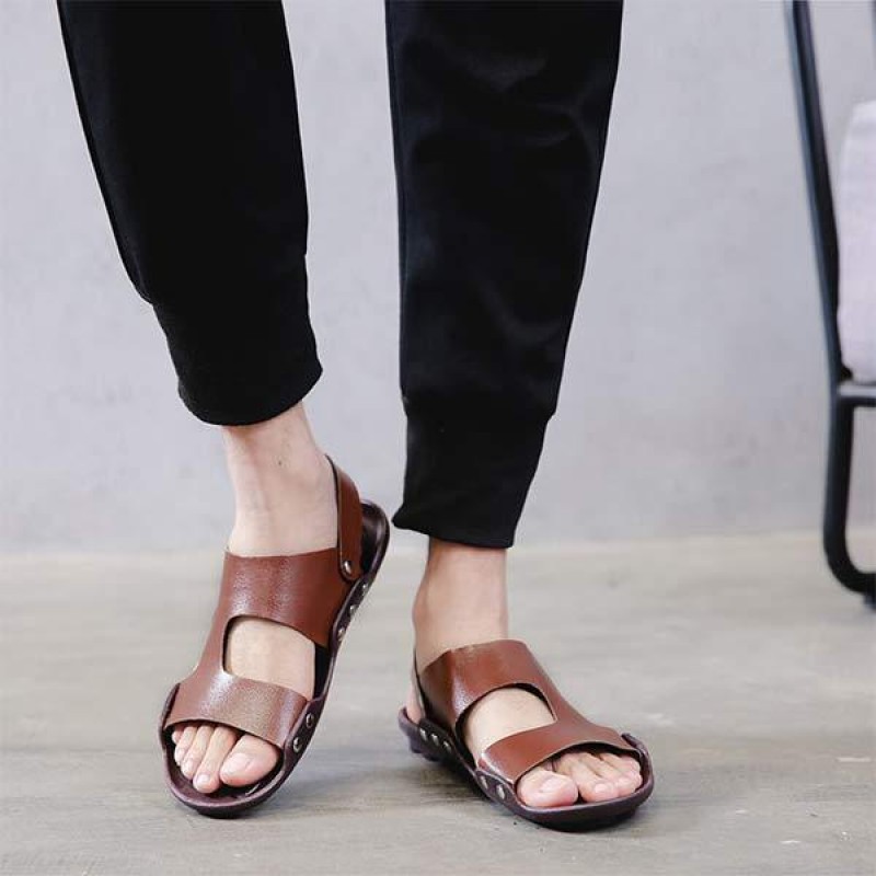 MENS LEATHER SANDALS 73820865