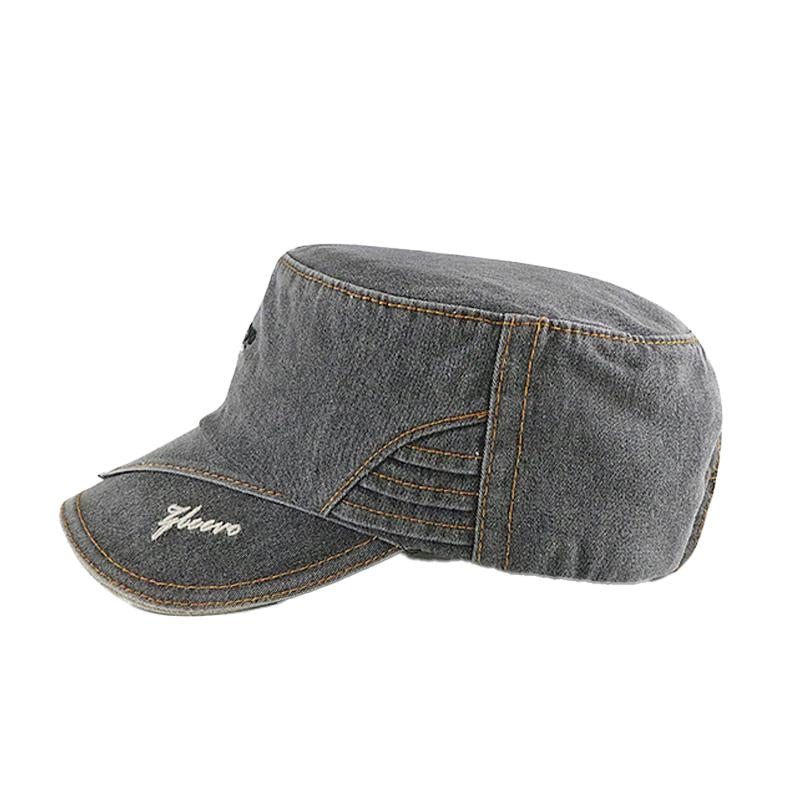 Mens Sun Shade Outdoor Washed Distressed Flat Hat 44136875X