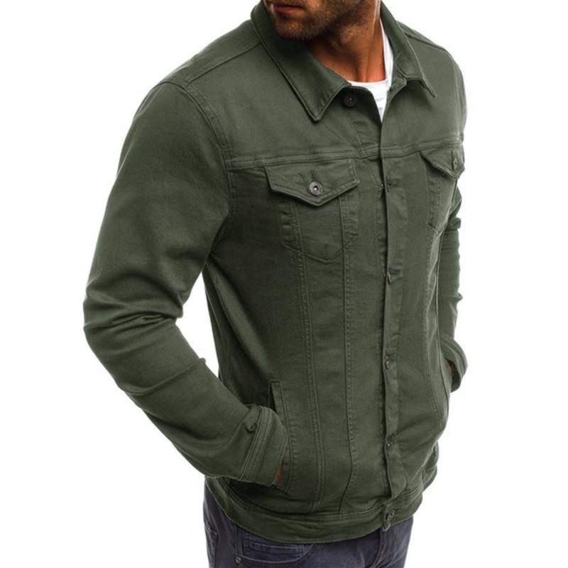 Mens Casual Solid Color Button Lapel Jacket 02134545M
