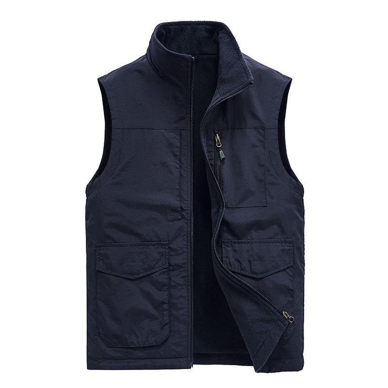Mens Casual Reversible Polar Fleece Warm Quick Dry Vest 70897842M