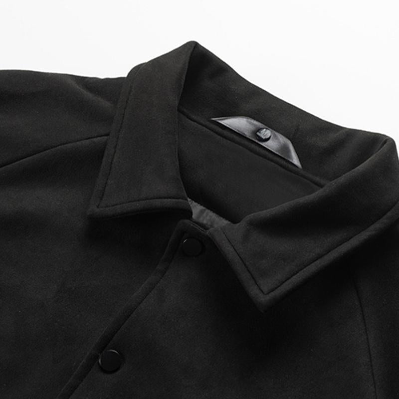 Mens Vintage Lapel Suede Jacket 03953320M