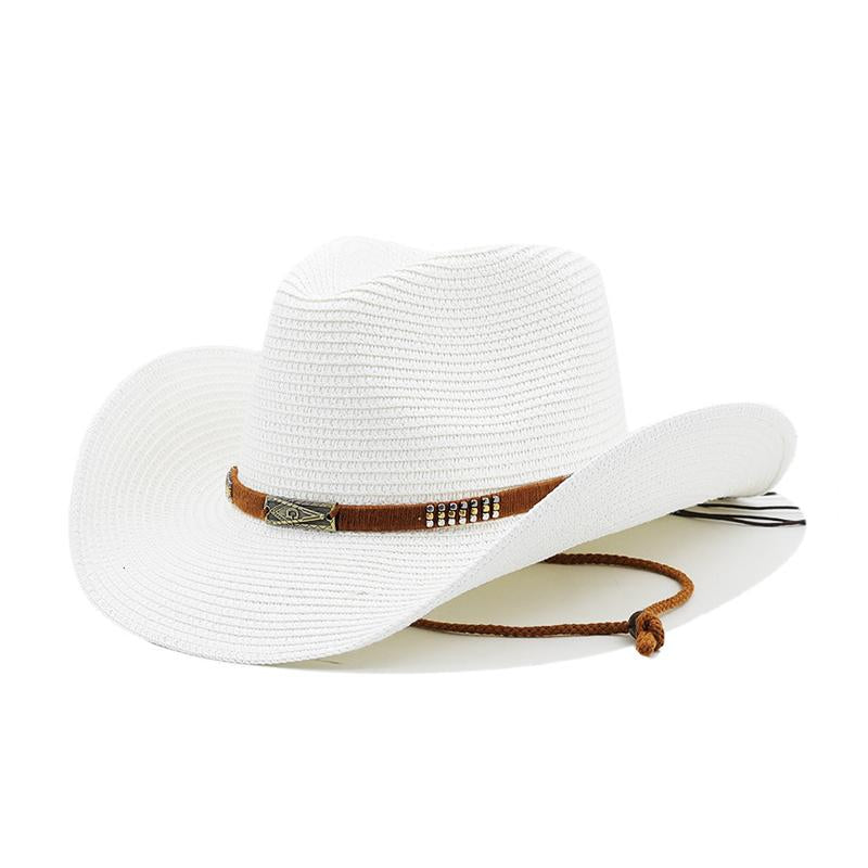Mens Vintage Belt Visor Western Cowboy Hat 61457836Y