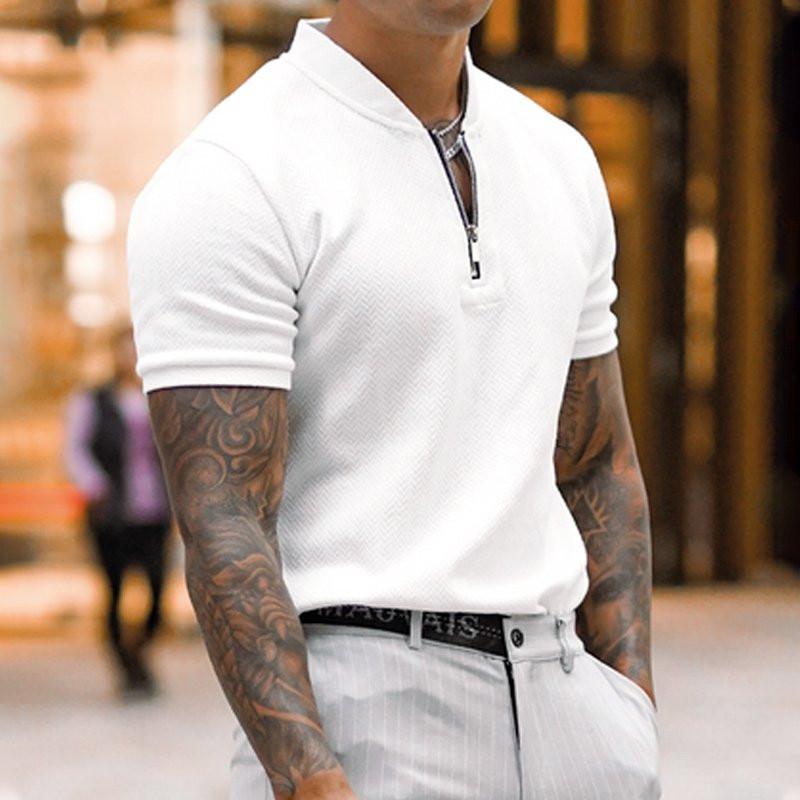 Mens Summer Lapel Short Sleeve T-Shirt 84520946M