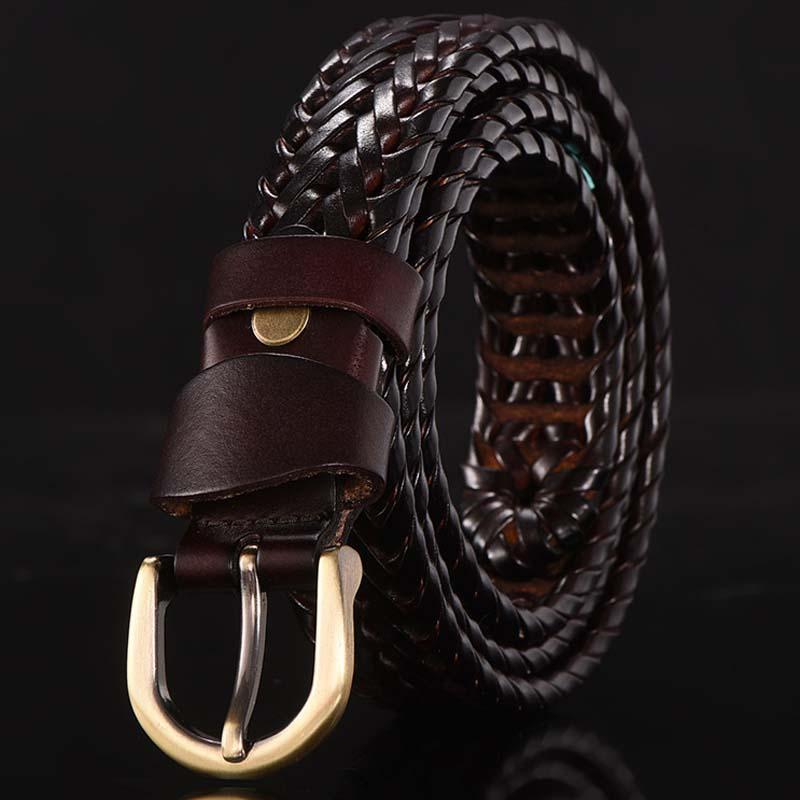 Mens Braided Leather Belt 02378980Q