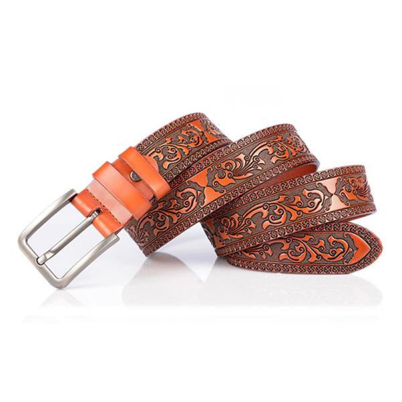 COWHIDE ENGRAVED CRAFT BELT 86879097M
