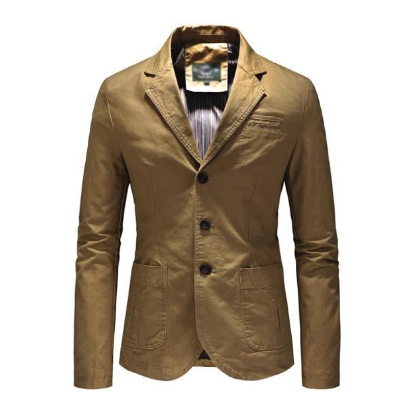 Mens Lapel Solid Color Blazer 98880627X