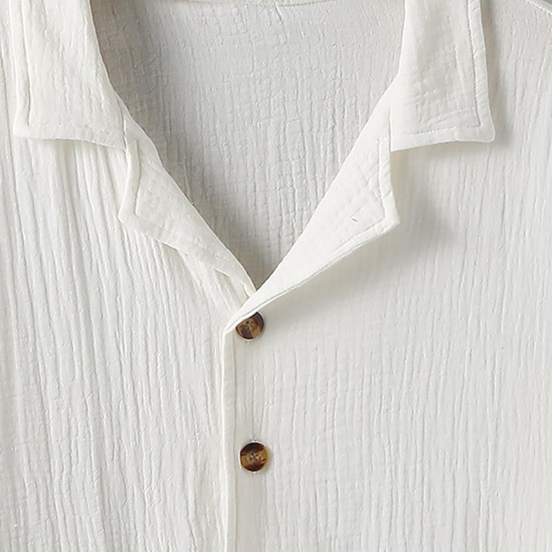 Mens Loose Vintage Button Shirt 07757161X