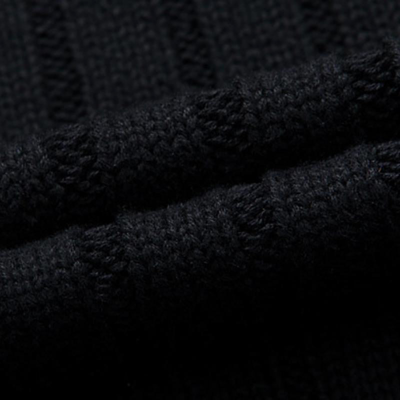 Mens Casual Stand Collar ZIpper Cotton Knit Jacket 46389690M
