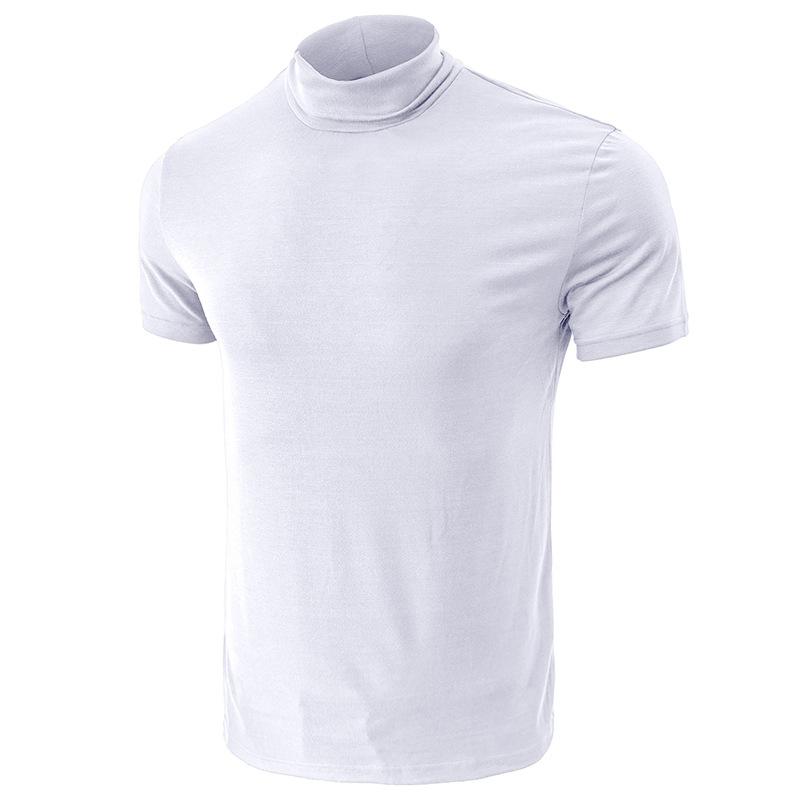 Mens Solid Color High Collar T-shirt 53081692X
