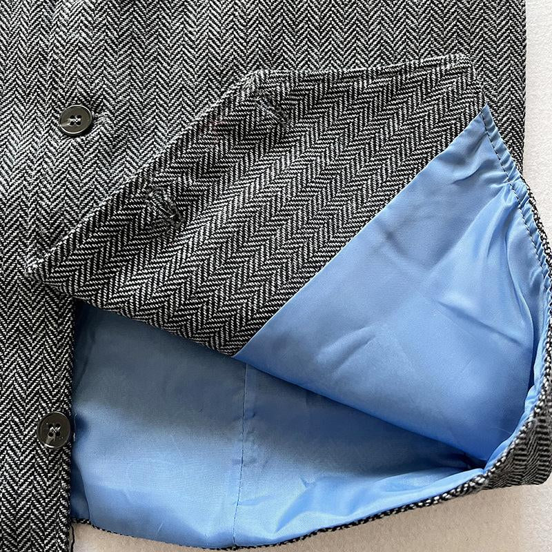 Mens Herringbone Pattern V-neck Suit Groom and Best Man Vest 26434573X