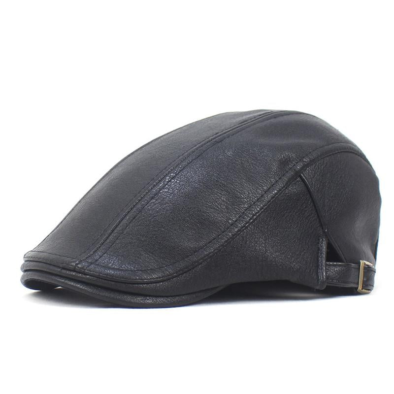 Mens Vintage Leather Hat 66065991Y