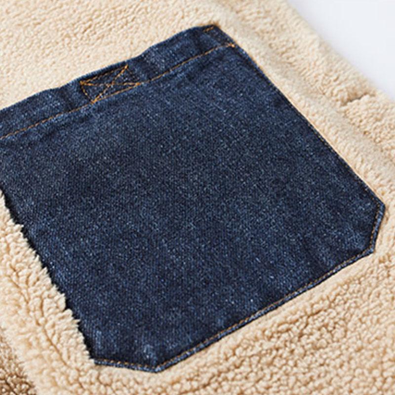 Mens Casual Multi-pocket Sherlock Denim Vest 99337972M