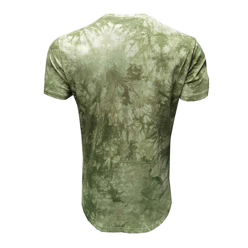 Mens Casual Tie Dye Round Neck Short Sleeved T-shirt 40970629M