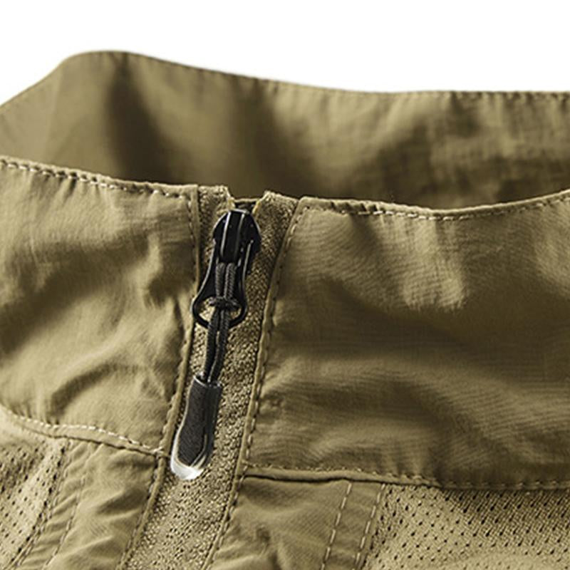 Mens Casual Thin Outdoor Breathable Quick-Drying Stand-Up Collar Vest 30147775M